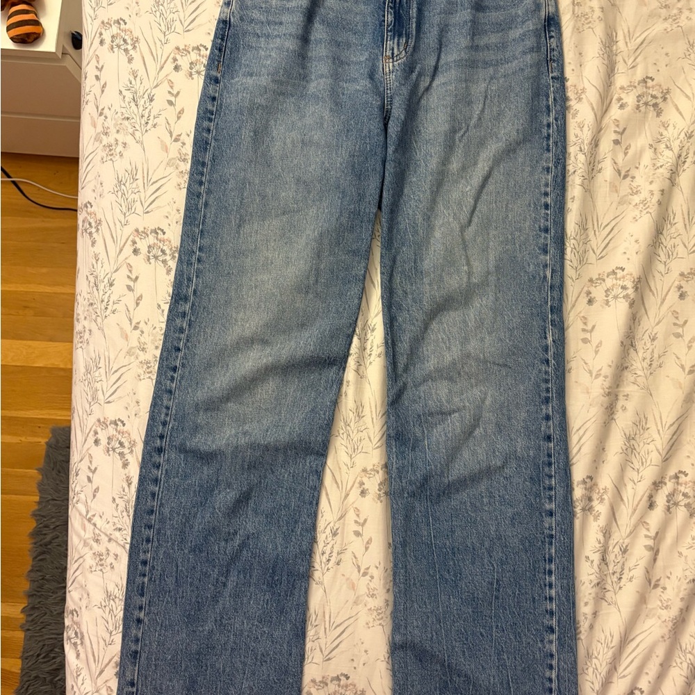 Classic Garage Wide Leg High Waisted Women’s Straight Jeans Size 7